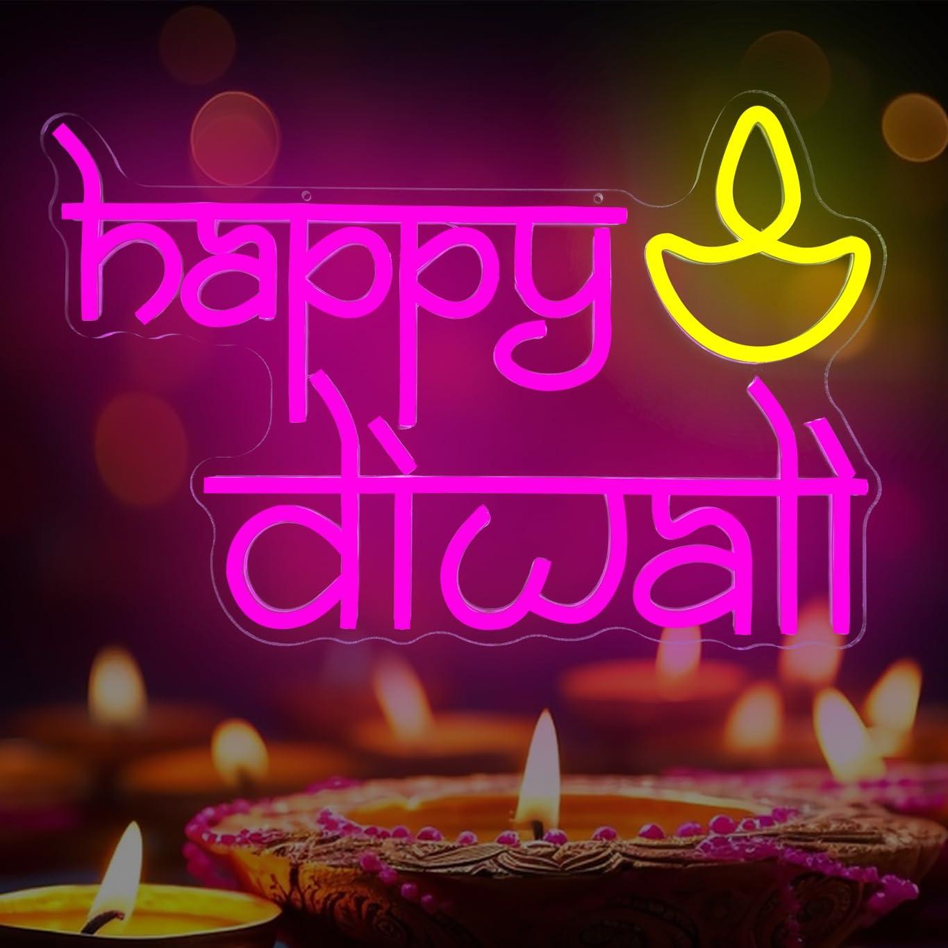 Happy Diwali Neon Sign USB Pow - Neon Sign Party review and price