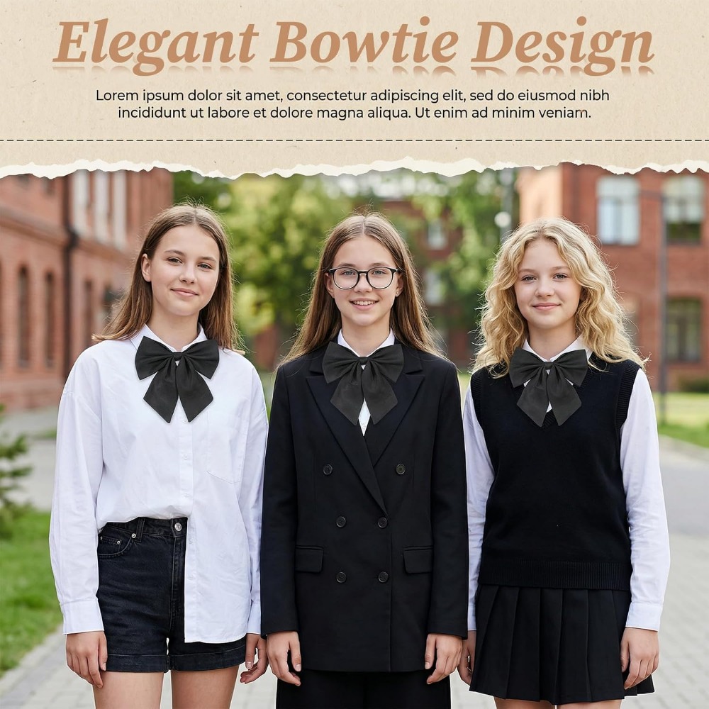 Black Bow Ties for Women, Larg - Event & Party Supply Photos review and price