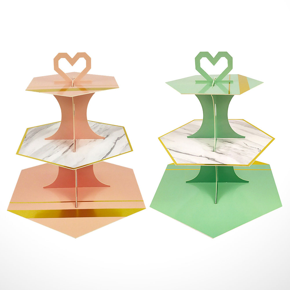 2Pcs Marble Pattern Paper Cake - Cupcake Stand Tier review and price