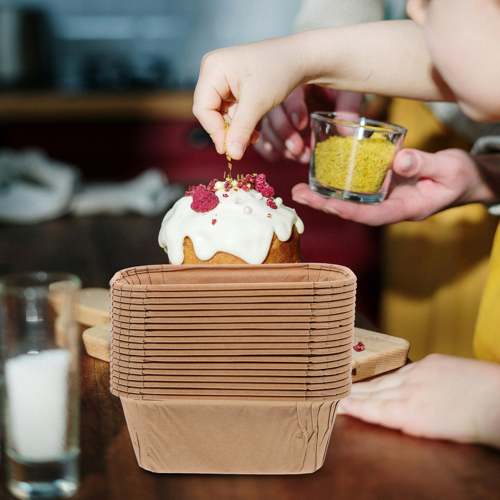 50Pcs Paper Baking Cups Rustic - Plastic Cup 50Pcs review and price