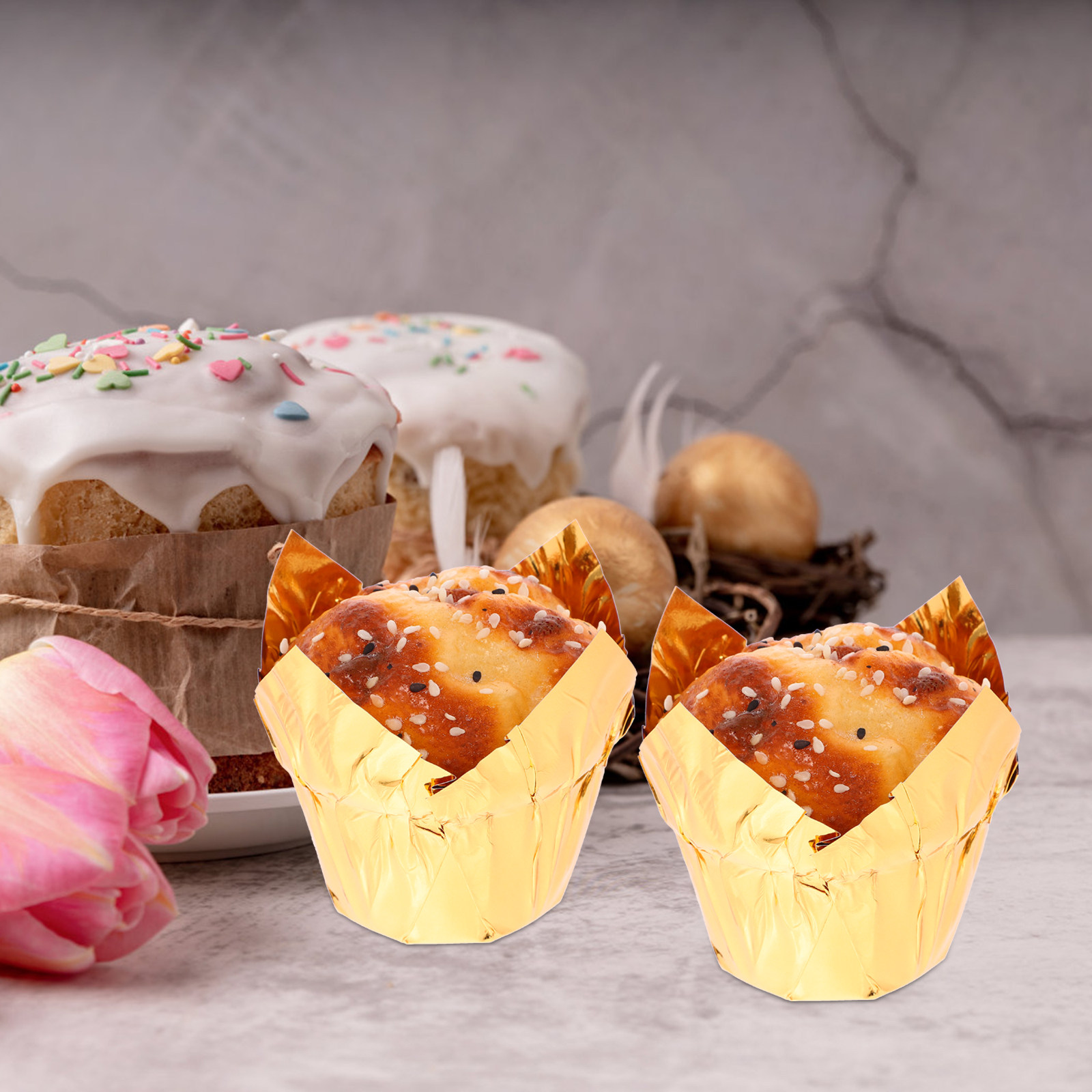 50Pcs Muffin Cup Heat-Resistan - Plastic Cup 50Pcs review and price