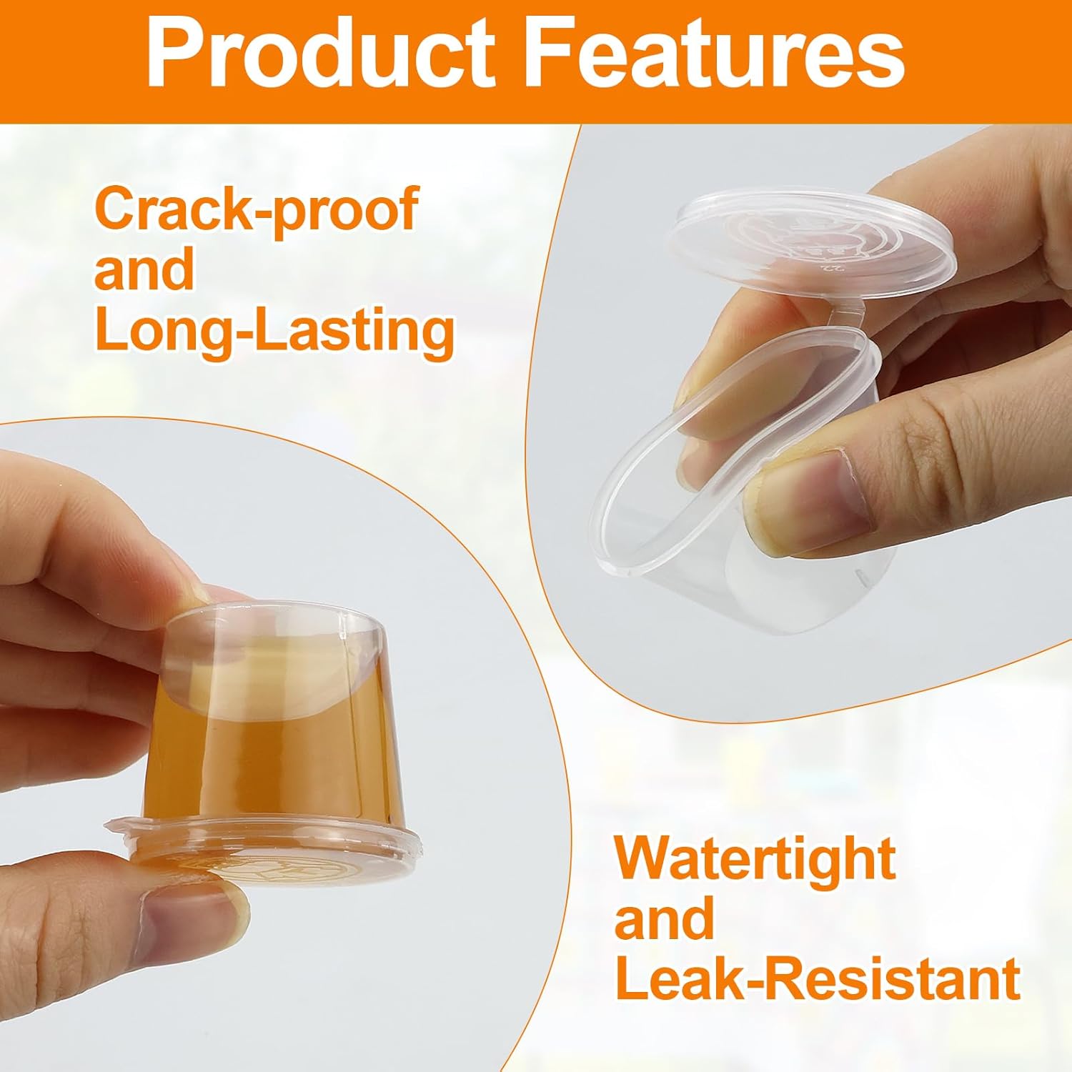 Disposable Clear Plastic Sauce - Plastic Cup 50Pcs review and price