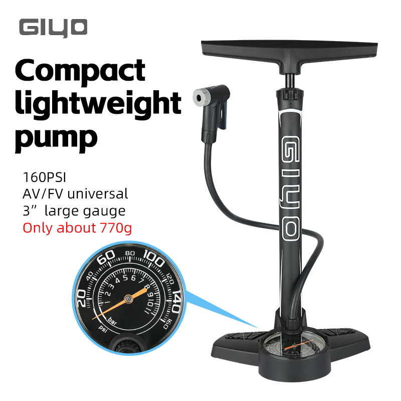 GIYO 160PSI Bicycle Floor Pump - Balloon Pump Hand review and price