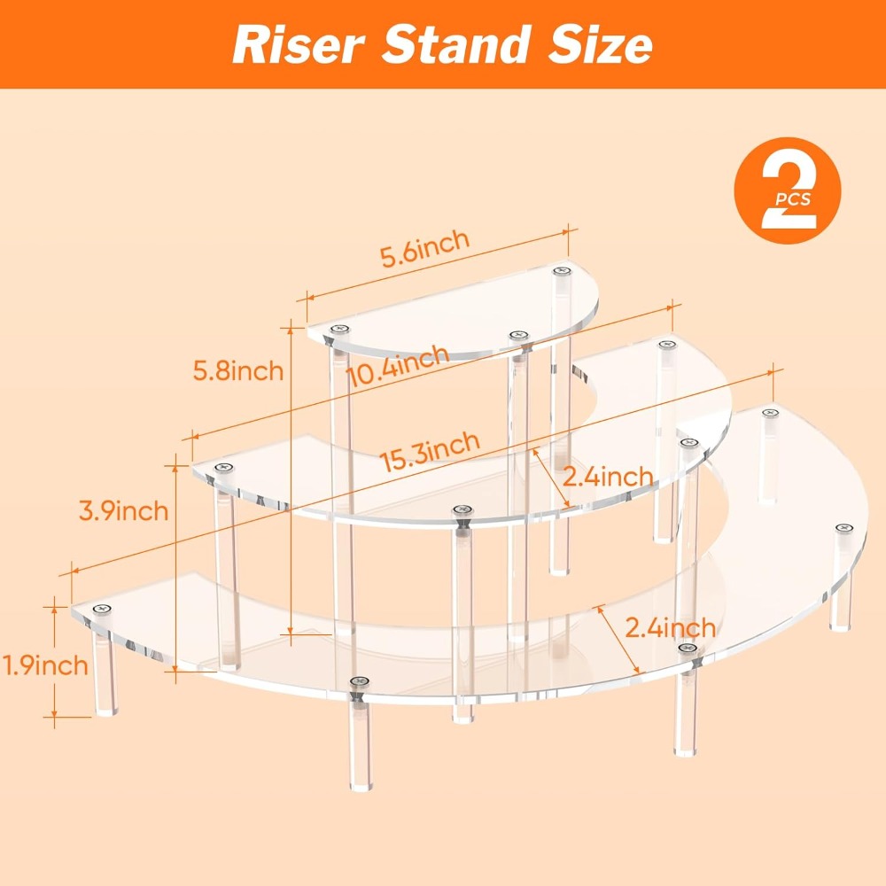 3 Tier Acrylic Display Risers  - Cupcake Stand Tier review and price