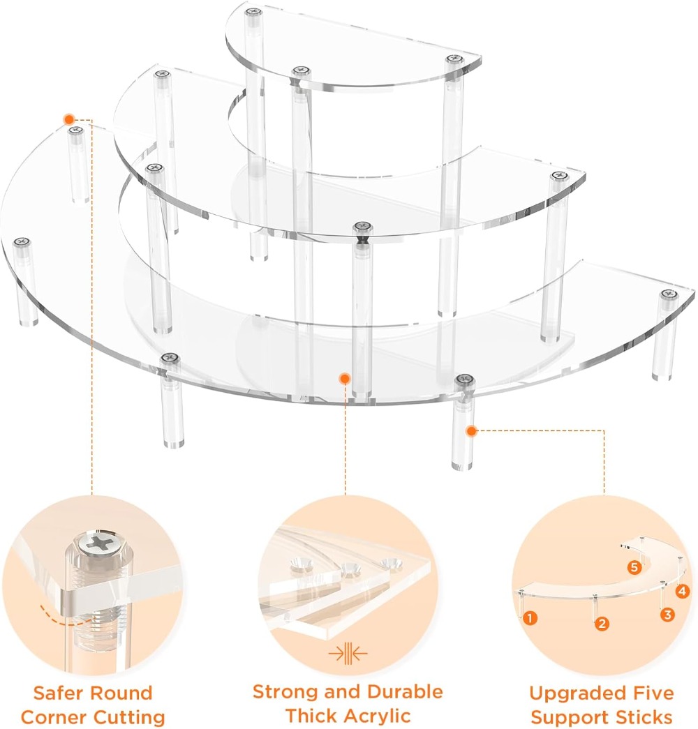 3 Tier Acrylic Display Risers  - Cupcake Stand Tier review and price