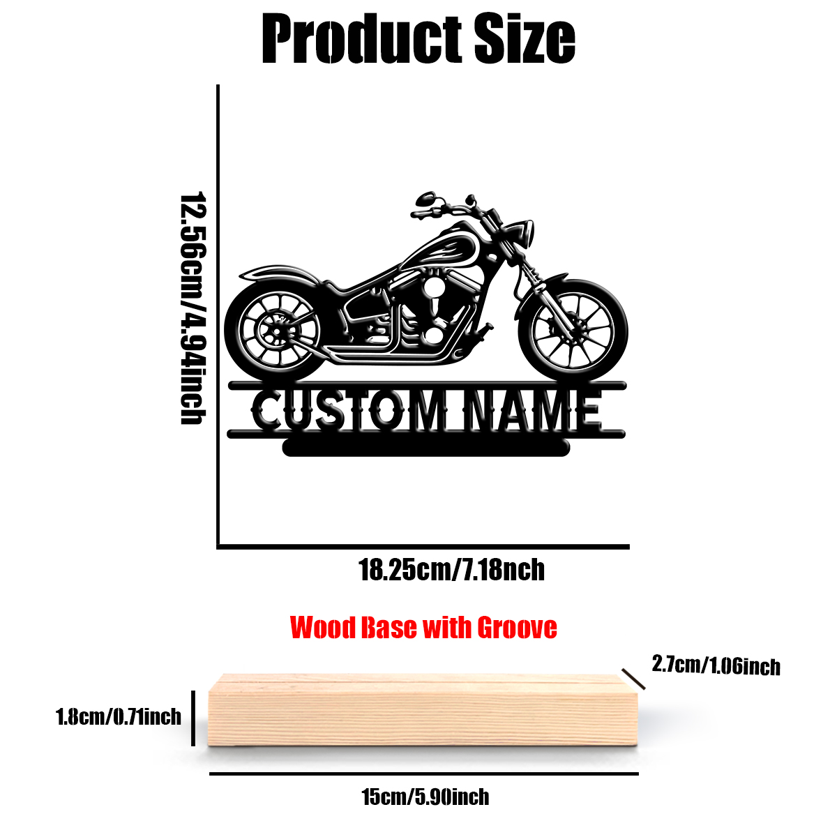 1Pc Csutom Name Road Motorbike - Eve Party review and price